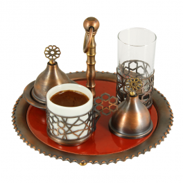 Antique Trivet Coffee Cup Set