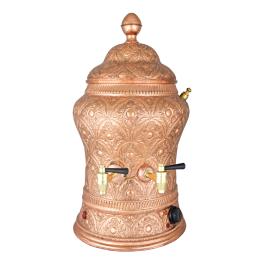 Special Patterned Copper Sahlep Boiler 15 LT. Without Mixer