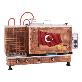 Antique Copper Turbo Full Automatic Turkish Flag 3 Teapots